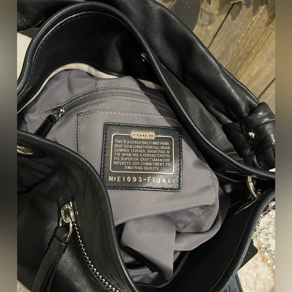 Authentic COACH Parker Hippie Black Leather Bag 13411 EUC! 💎 - Picture 9 of 11